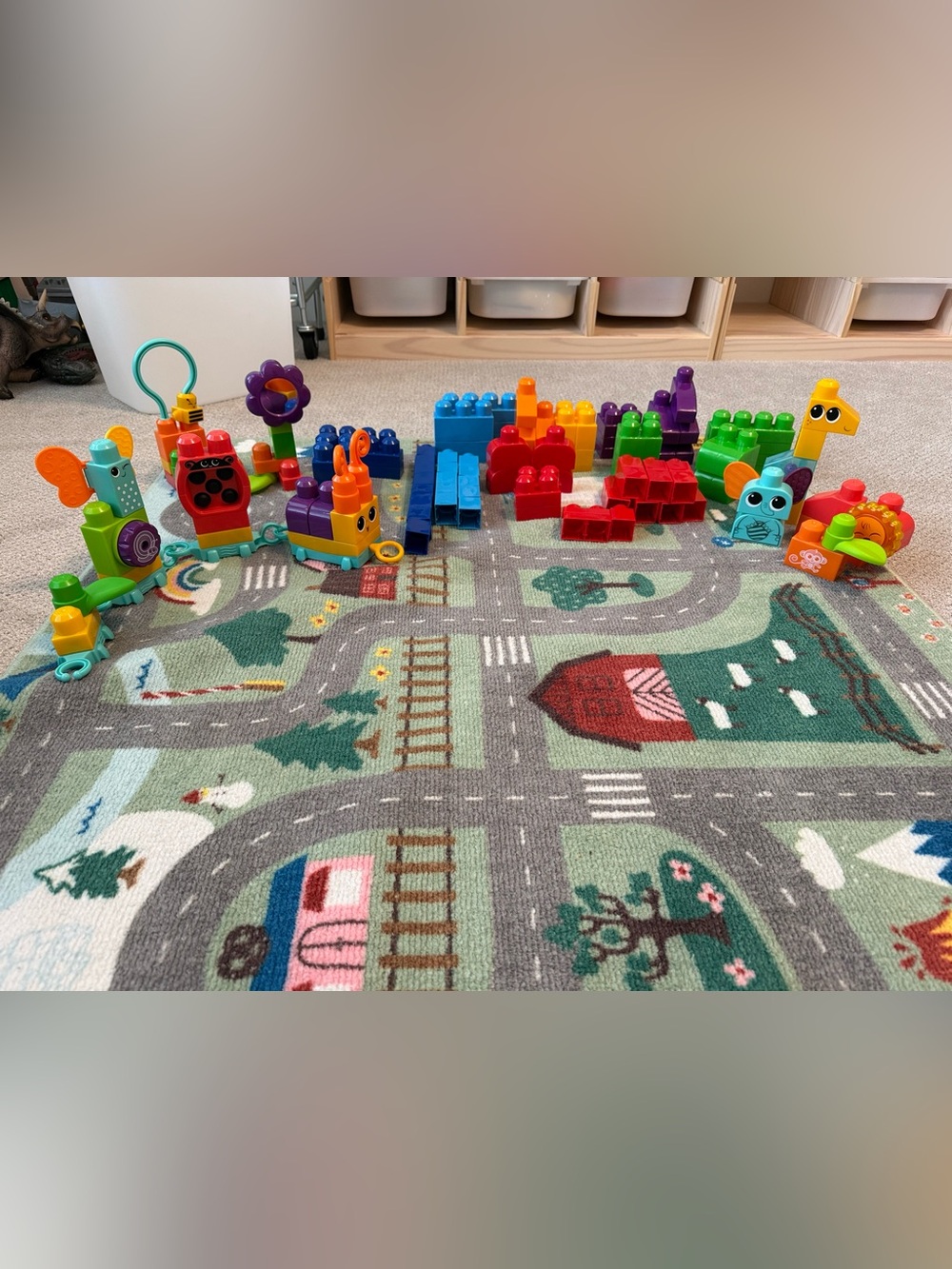 Mega Blok Building Block Sets with Animal Characters and train